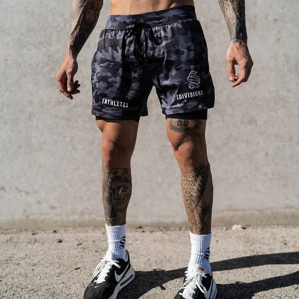 2 In 1 Running Shorts Men 2022 Gym Shorts Sport Man 2 In 1 Double-deck Quick Dry Fitness Pants Jogging Pants