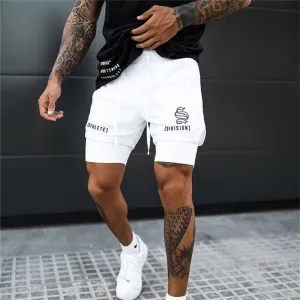 2 In 1 Running Shorts Men 2022 Gym Shorts Sport Man 2 In 1 Double-deck Quick Dry Fitness Pants Jogging Pants