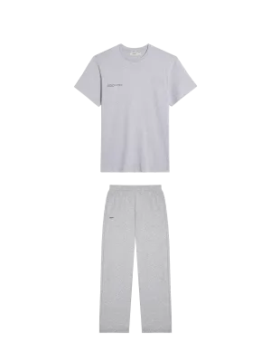 365 Midweight T-shirt and Track Pant Bundle—Grey Marl