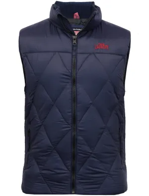 Airdrie Puffer Quilted Gilet in Midnight Blue - Tokyo Laundry