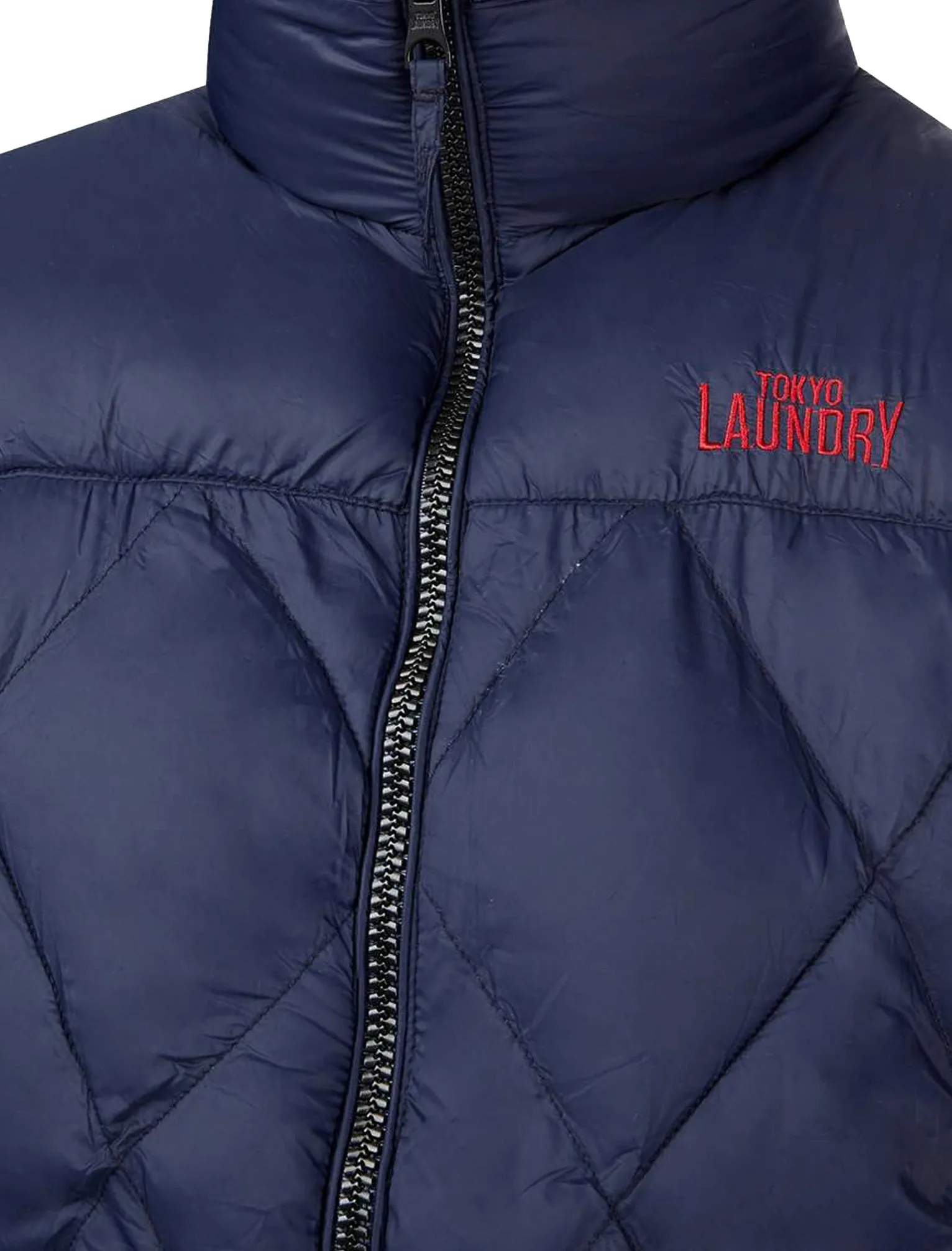 Airdrie Puffer Quilted Gilet in Midnight Blue - Tokyo Laundry
