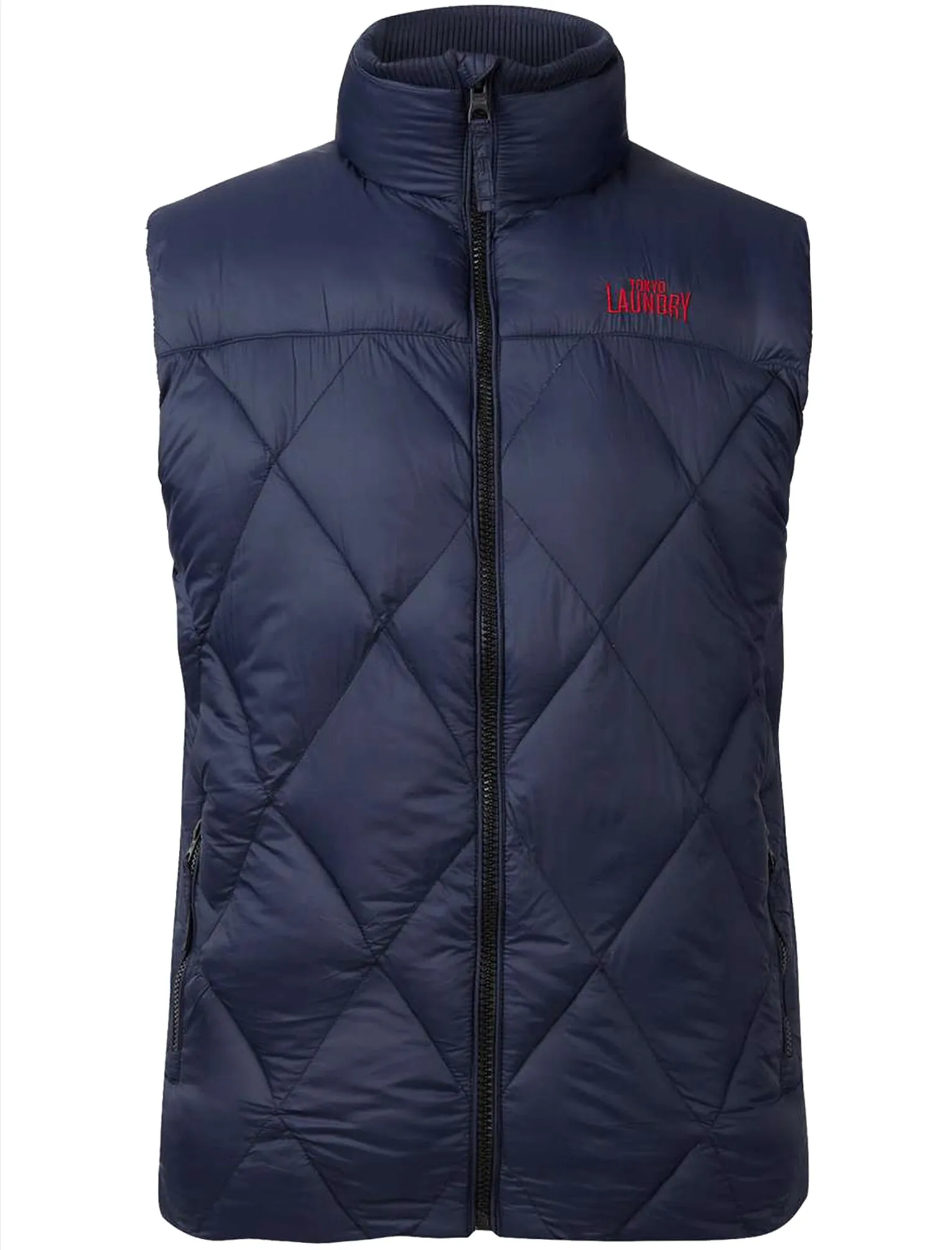 Airdrie Puffer Quilted Gilet in Midnight Blue - Tokyo Laundry