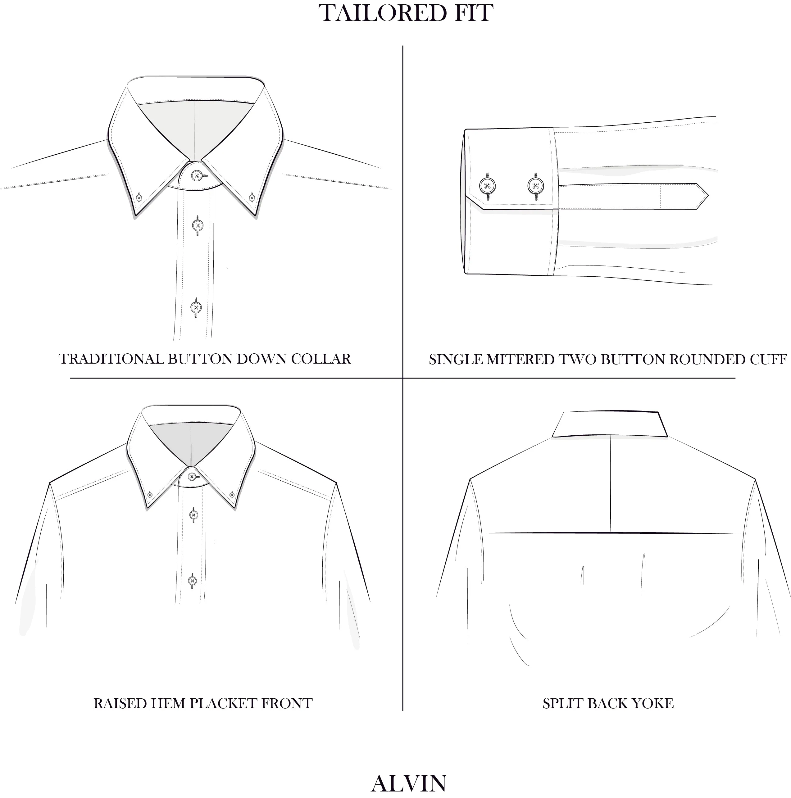 ALVIN BLUE AND WHITE GINGHAM SHIRT