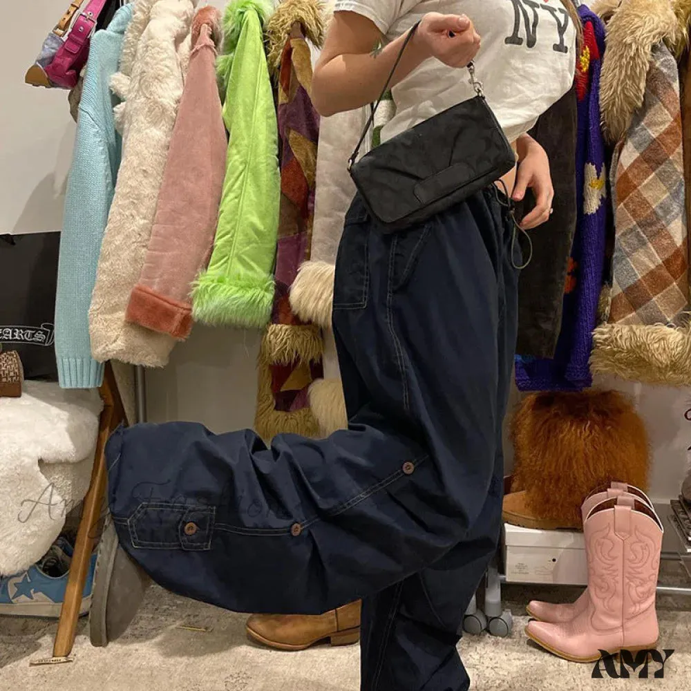 Amy Fashion - Y2K Streetwear Baggy Cargo Pants