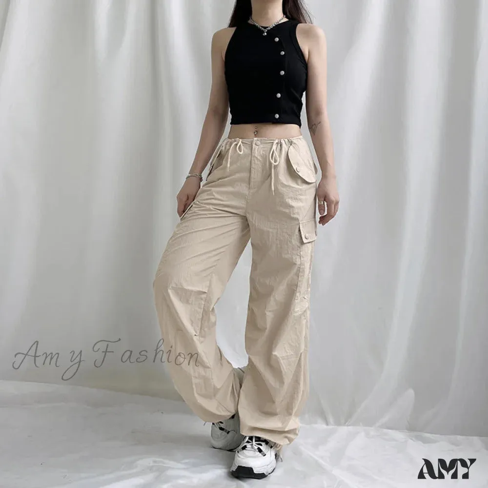 Amy Fashion - Y2K Streetwear Baggy Cargo Pants