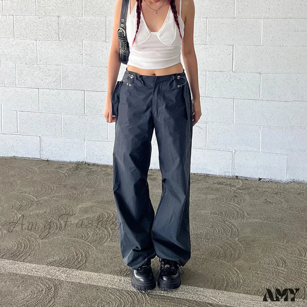 Amy Fashion - Y2K Streetwear Baggy Cargo Pants