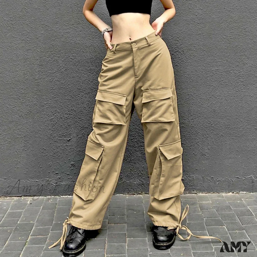 Amy Fashion - Y2K Streetwear Baggy Cargo Pants