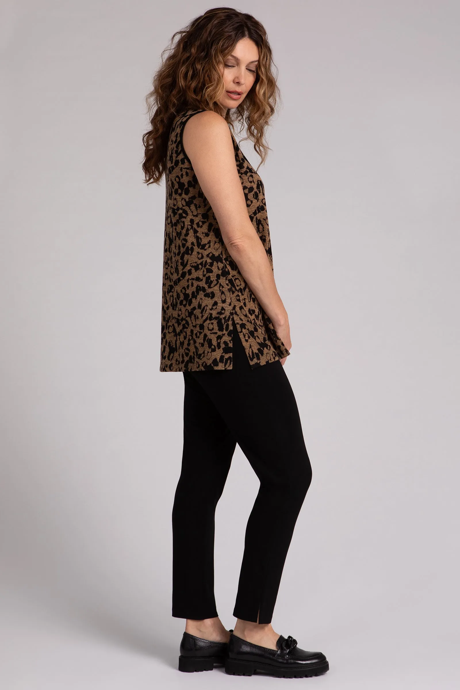 Animal Sweater Sleeveless Nu Ideal Tunic | Animal Camel