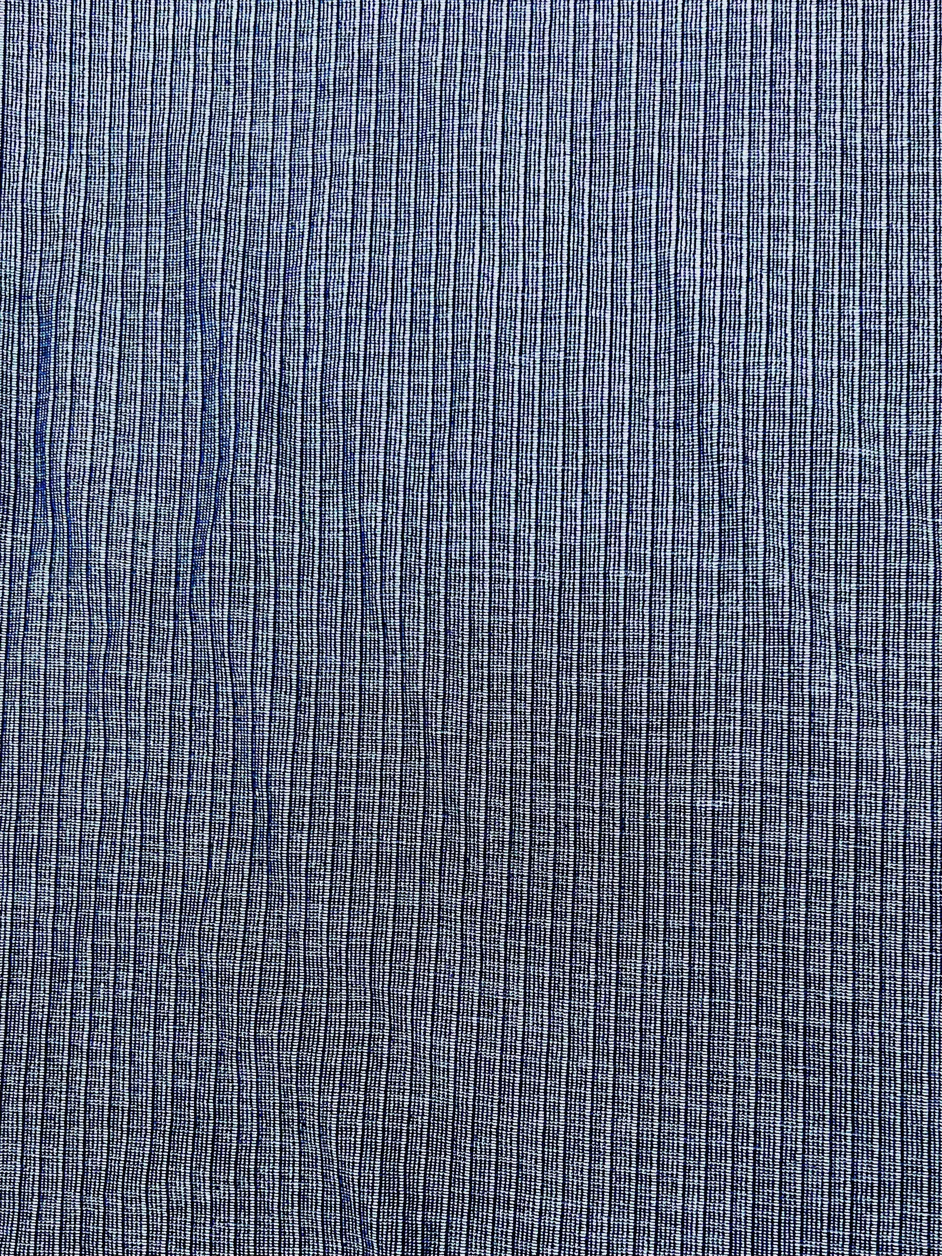 April Dress Denim Blue Ribbed