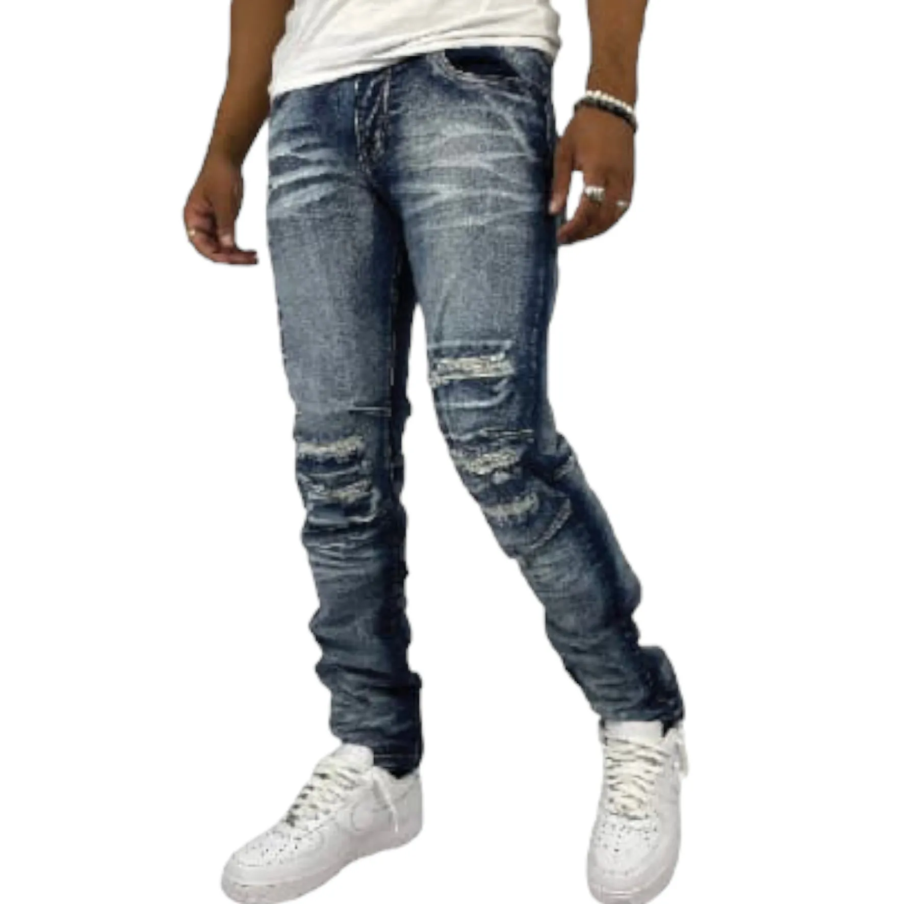 BLIND TRUST: Rip & Repair Denim BTP21082