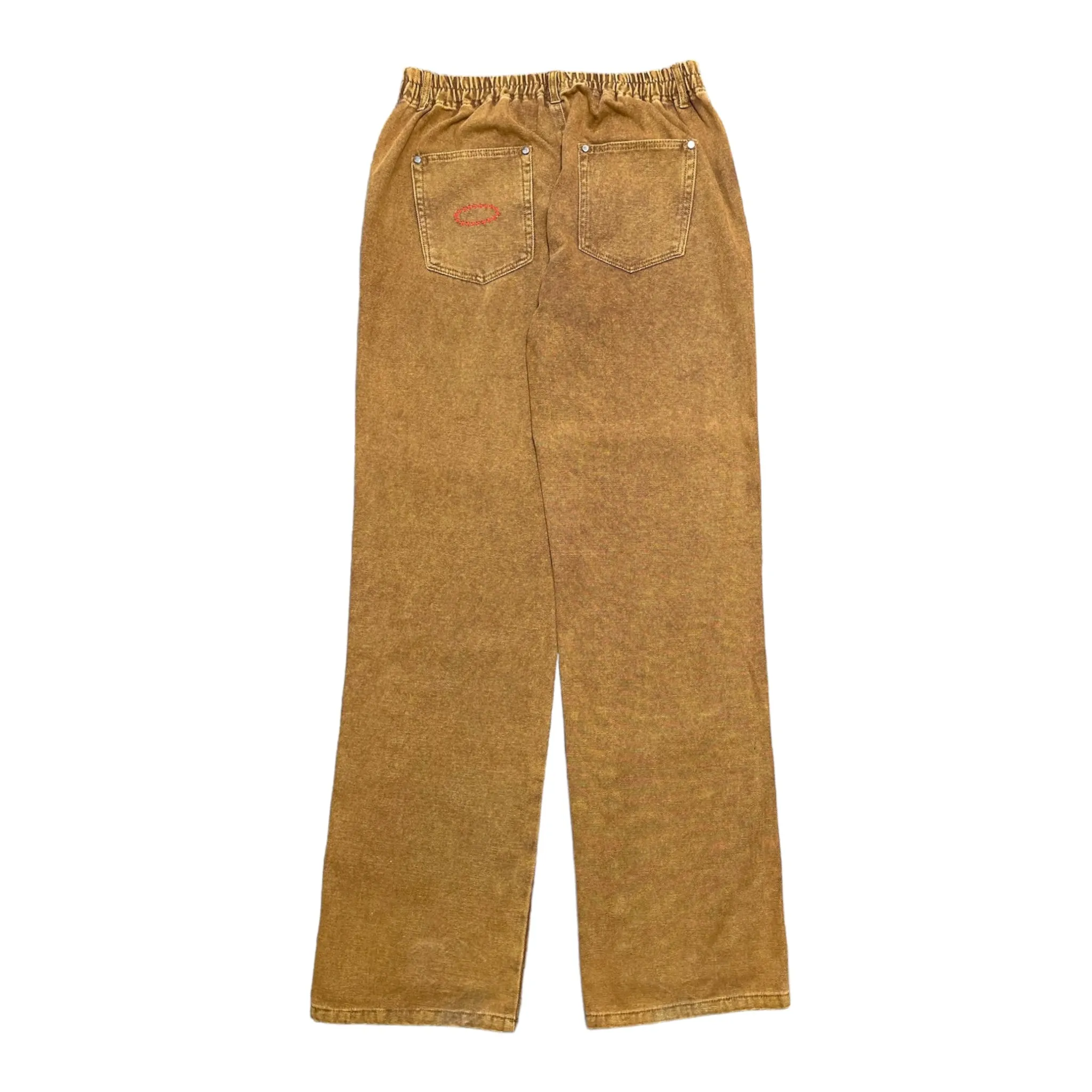Bornfrompain x AFB Sicko Double Knee Studded Pants Caramel Pre-Owned