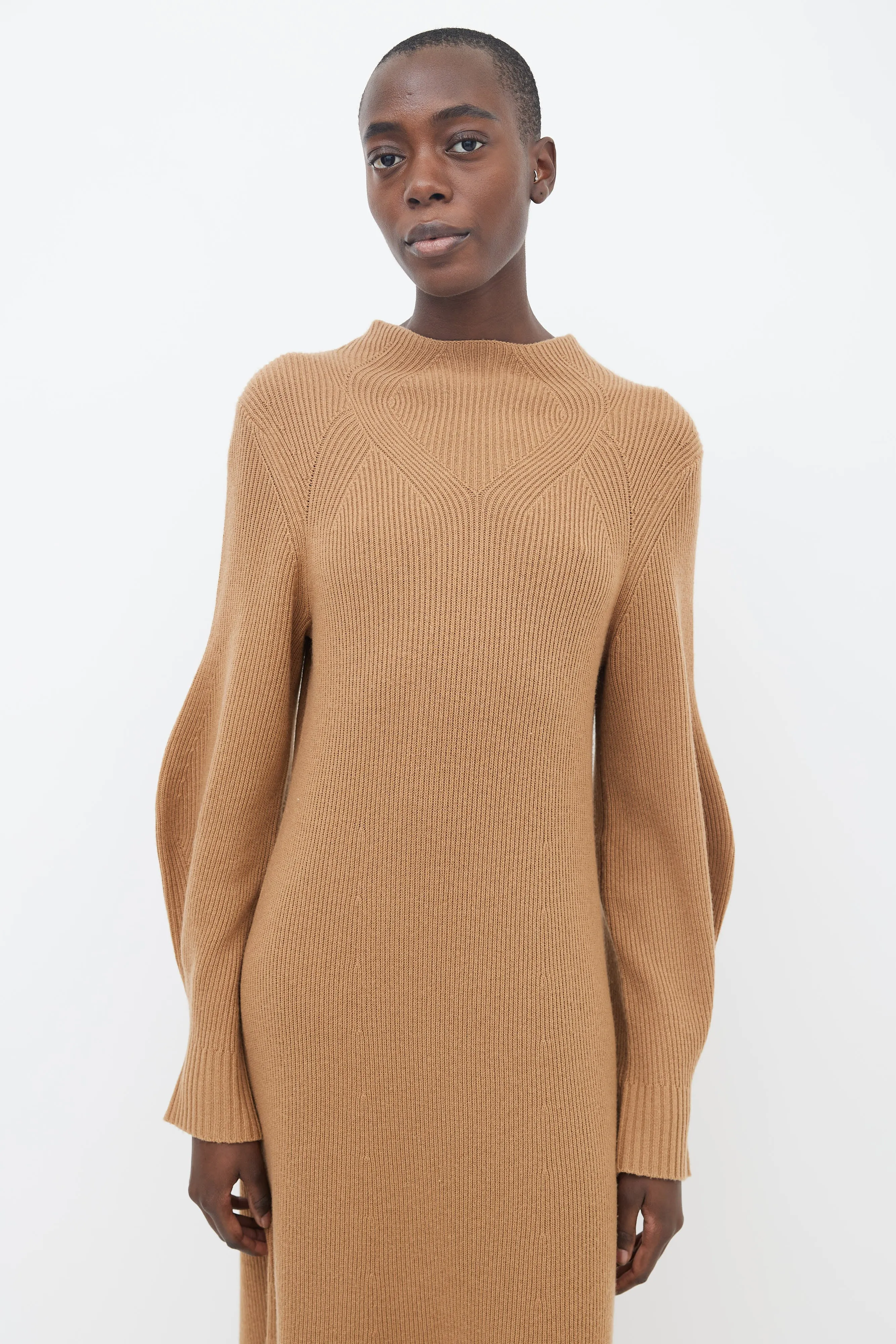 Brown Tesoro Knit Dress