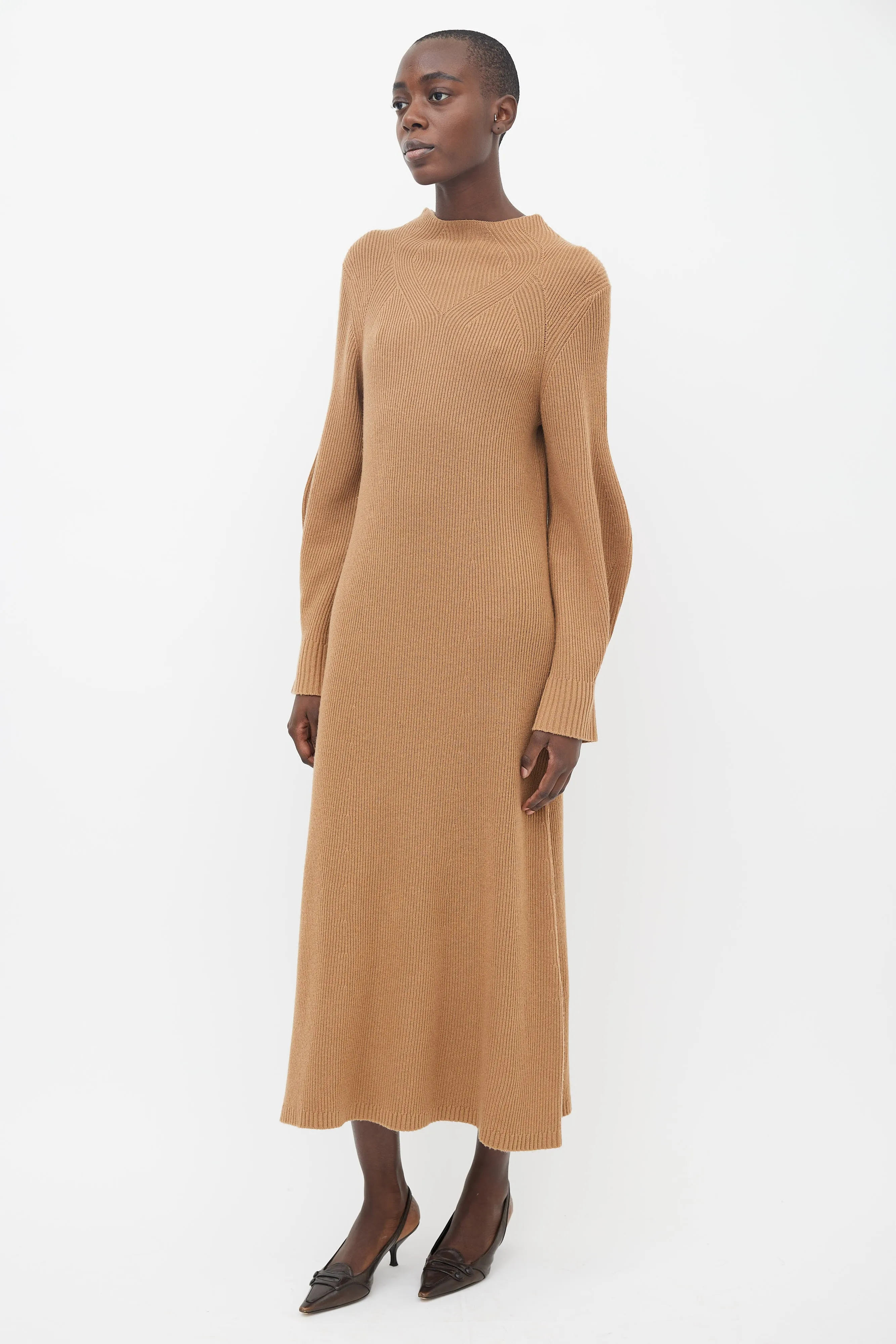Brown Tesoro Knit Dress