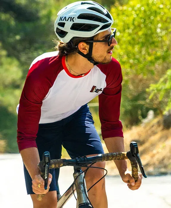 CAFE DU CYCLISTE Gravel Cycling Jersey Barbara - Burgundy/White