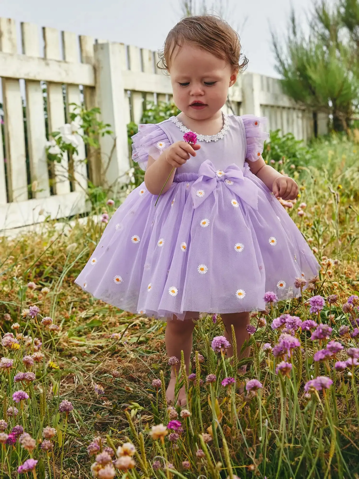 Caramelo Daisy Tulle Jampants Set