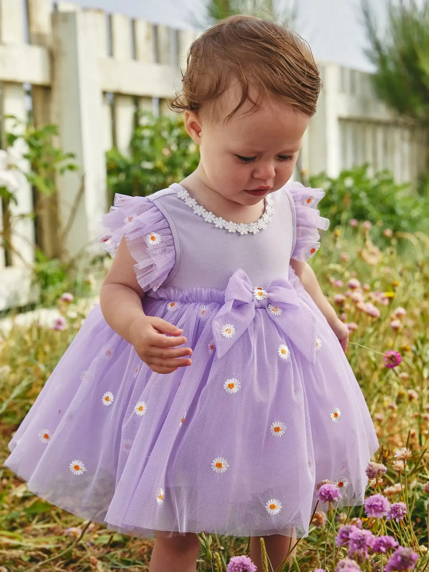 Caramelo Daisy Tulle Jampants Set