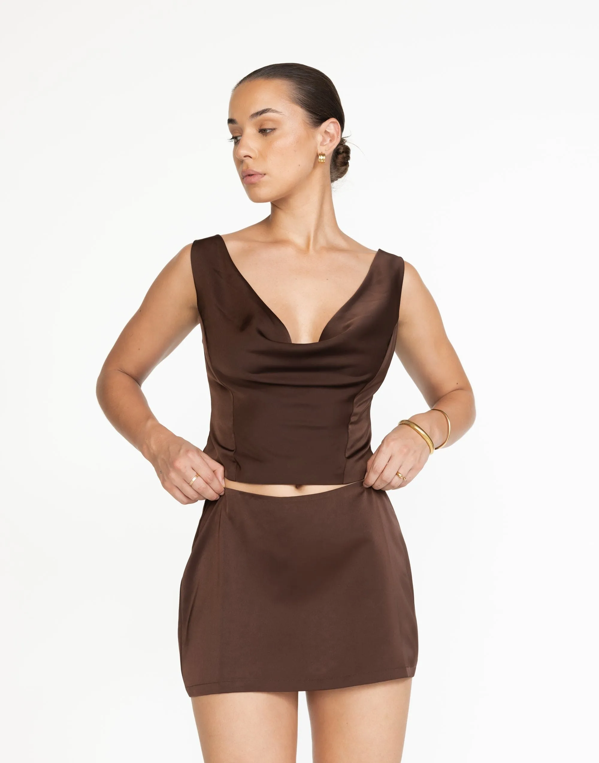 Cascades Mini Skirt (Cocoa)