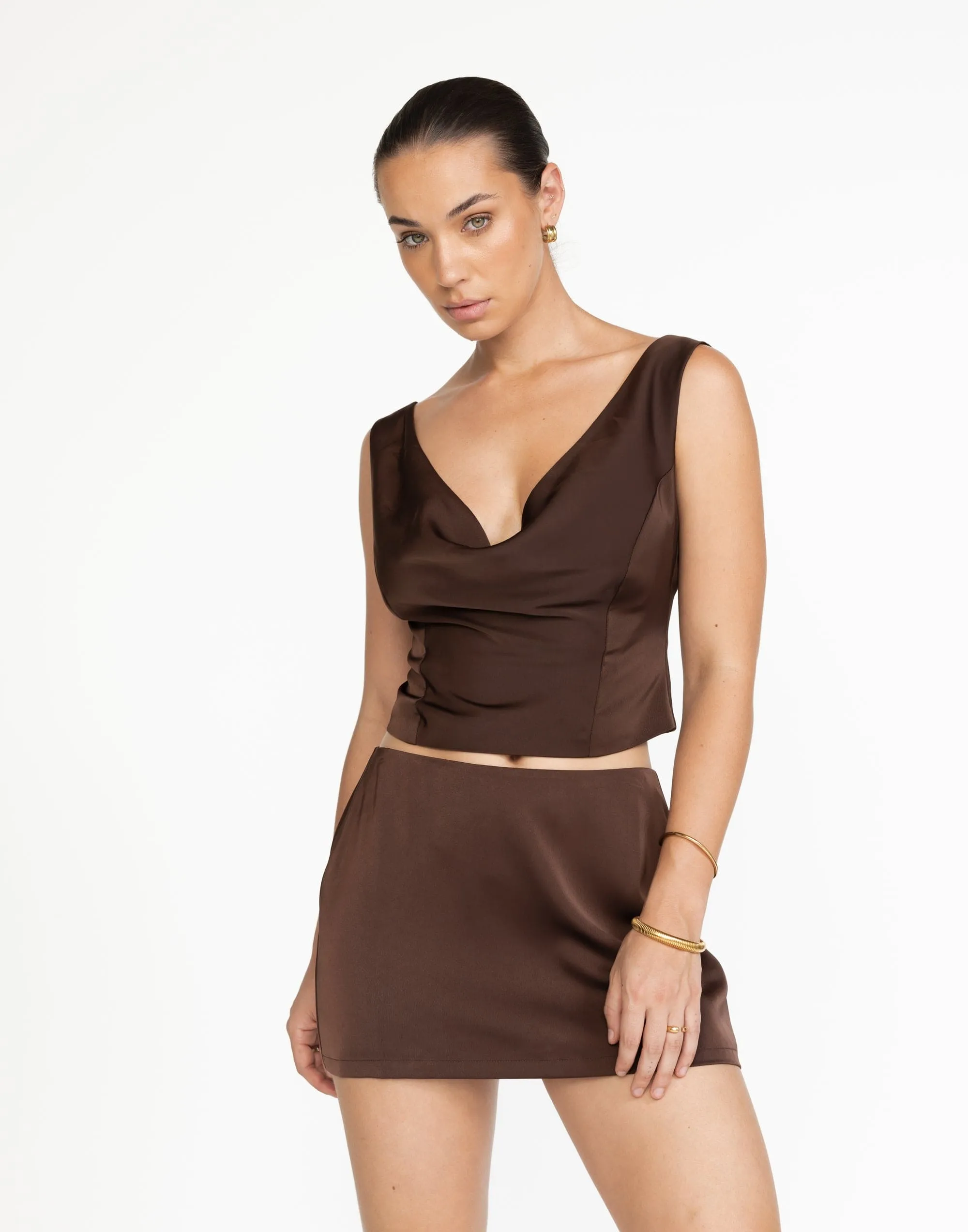 Cascades Mini Skirt (Cocoa)
