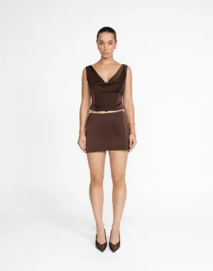 Cascades Mini Skirt (Cocoa)
