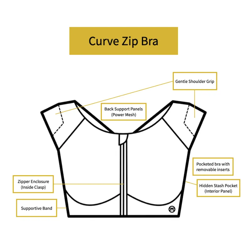 Curve Plus Zip Bra - Eco Jersey (J-M)
