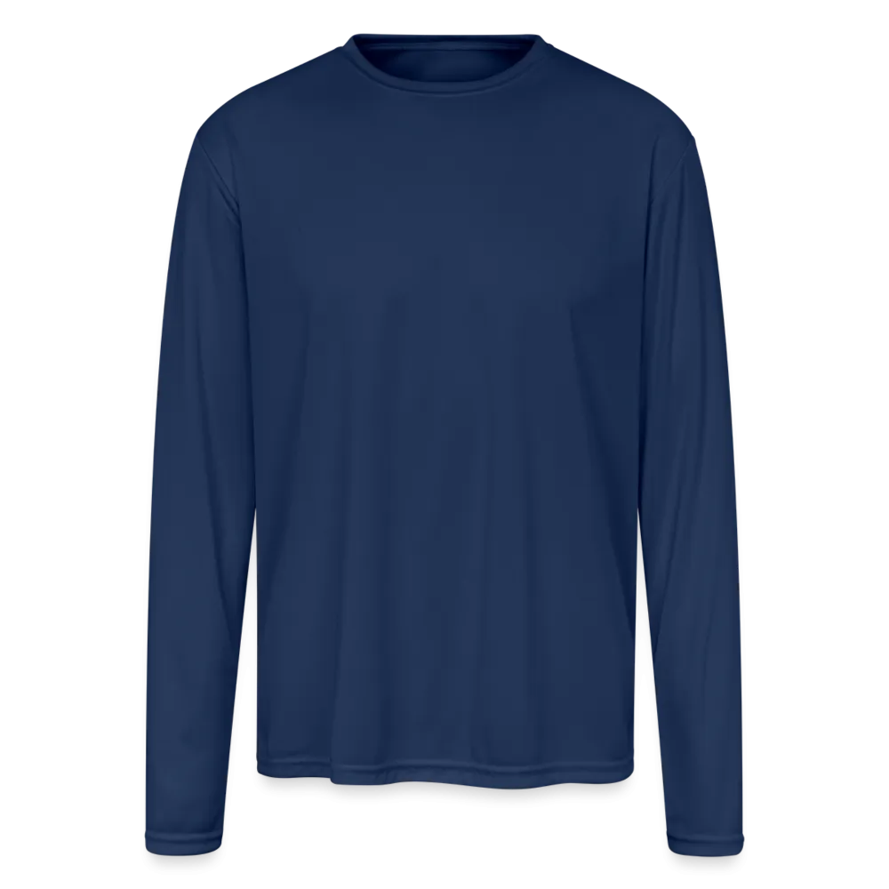 Customizable Men's Moisture Wicking Performance Long Sleeve T-Shirt ADD YOUR OWN PHOTO, IMAGES, DESIGNS, QUOTES AND MORE