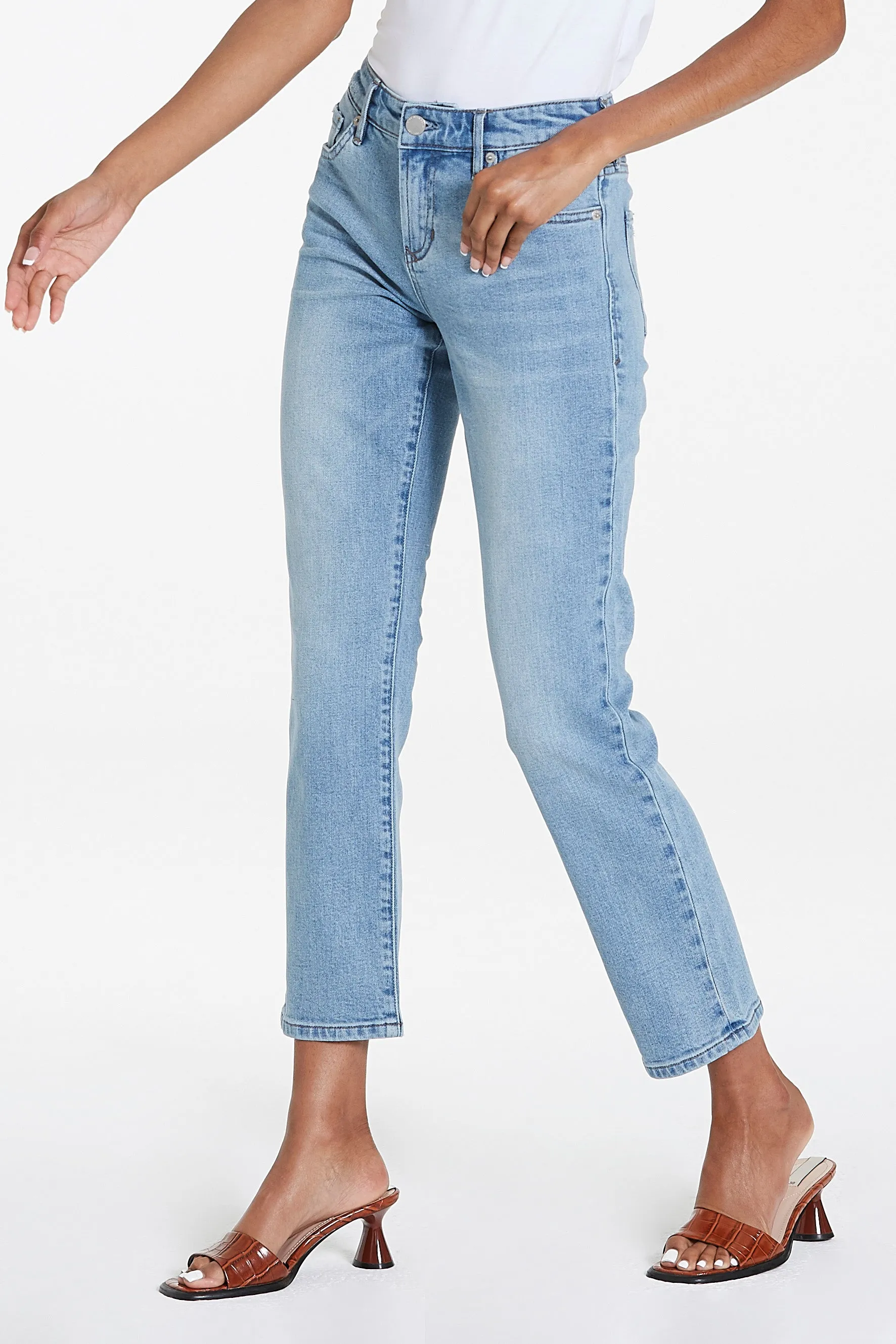 Dear John Blaire High Rise Ankle Slim Leg Jeans in Urban Bay