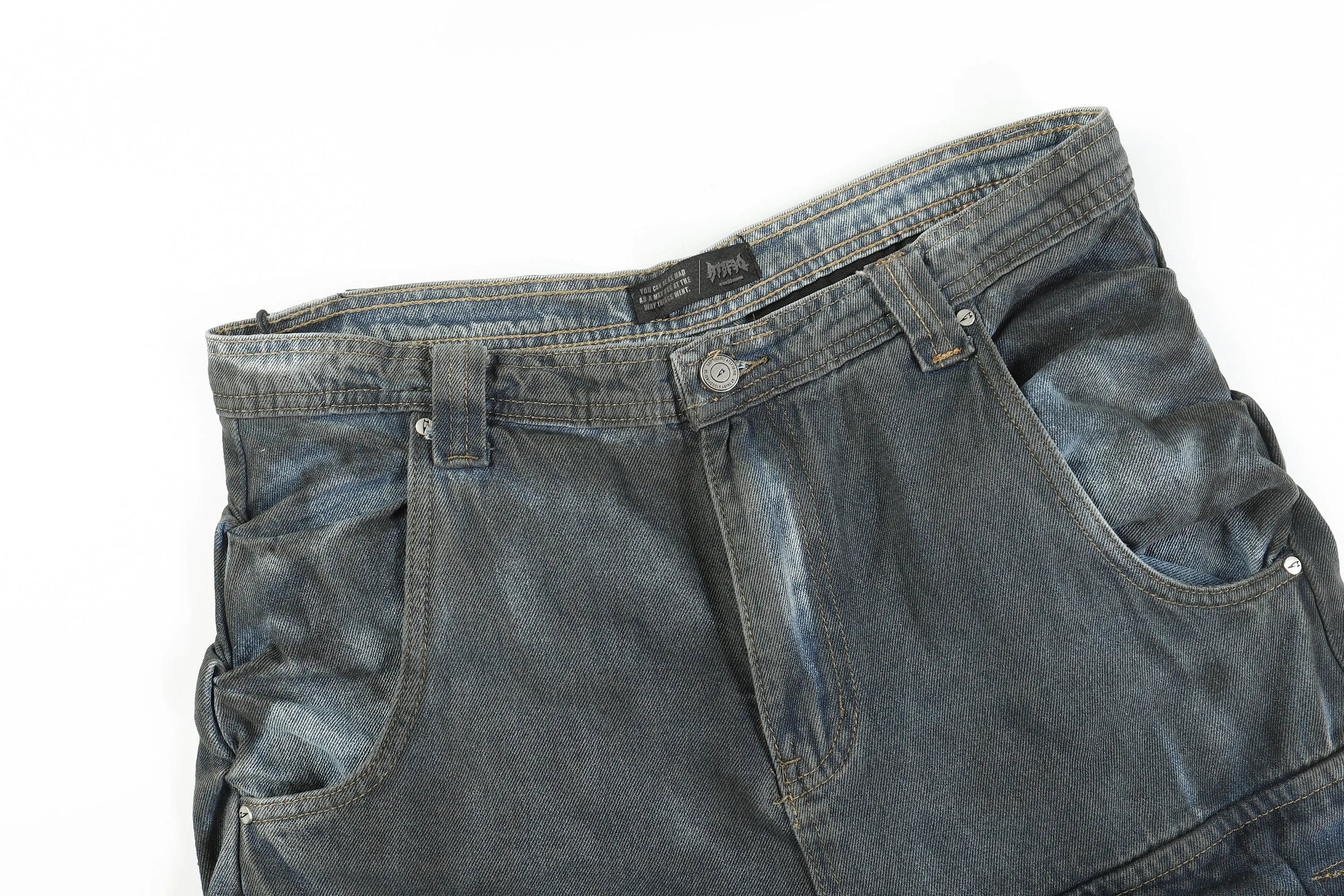 Denim Cargo Pants