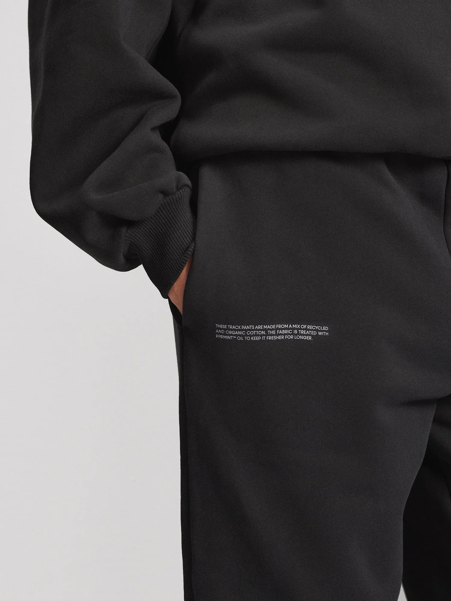 DNA Barrel-Leg Track Pants—black