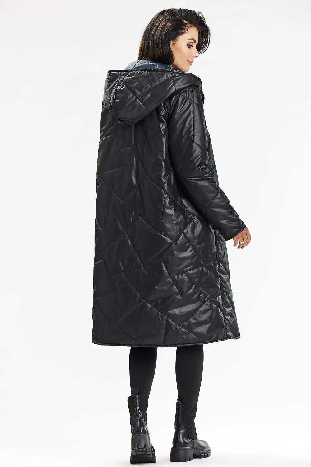 Double-Sided Zipper Hooded Coat