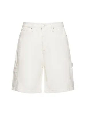 Dunst   Curved denim cargo shorts 