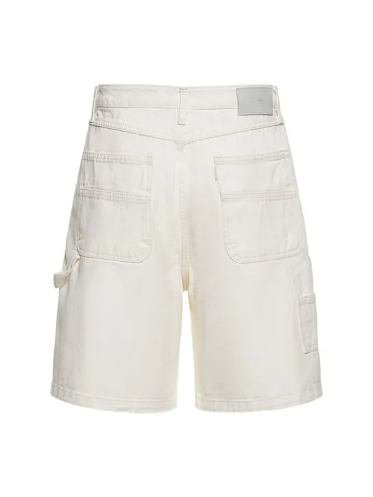 Dunst   Curved denim cargo shorts 