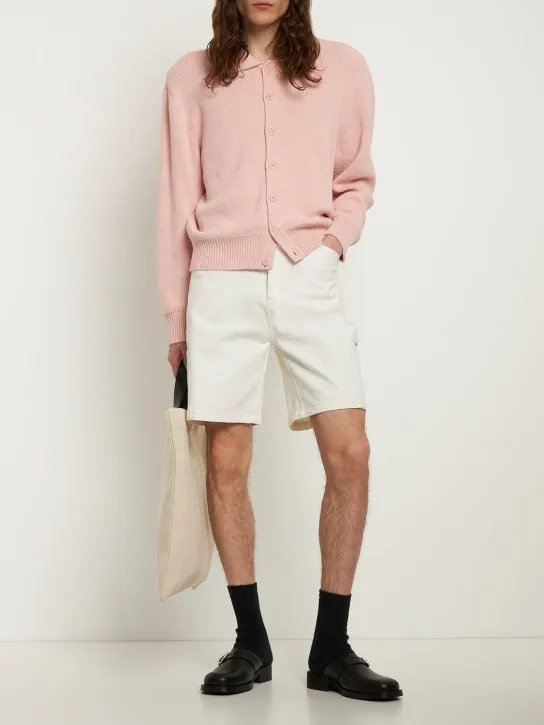 Dunst   Curved denim cargo shorts 