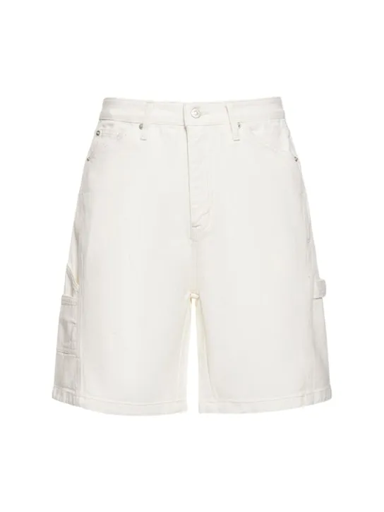Dunst   Curved denim cargo shorts 