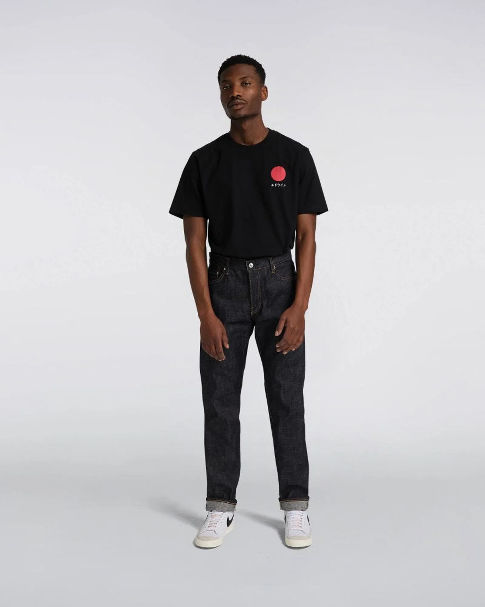 Edwin Made In Japan Regular Tapered Mens Jeans - 13.5oz Kaihara Dark Pure Indigo Rainbow Selvage Denim / Blue Unwashed