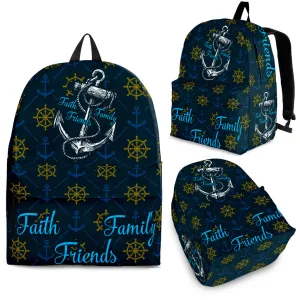 Faith, Family, Friends --- Breathable Mesh Fabric Backpack