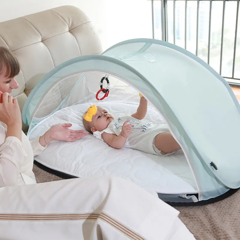 Folding Baby Crib with Mosquito Net Breathable & Portable