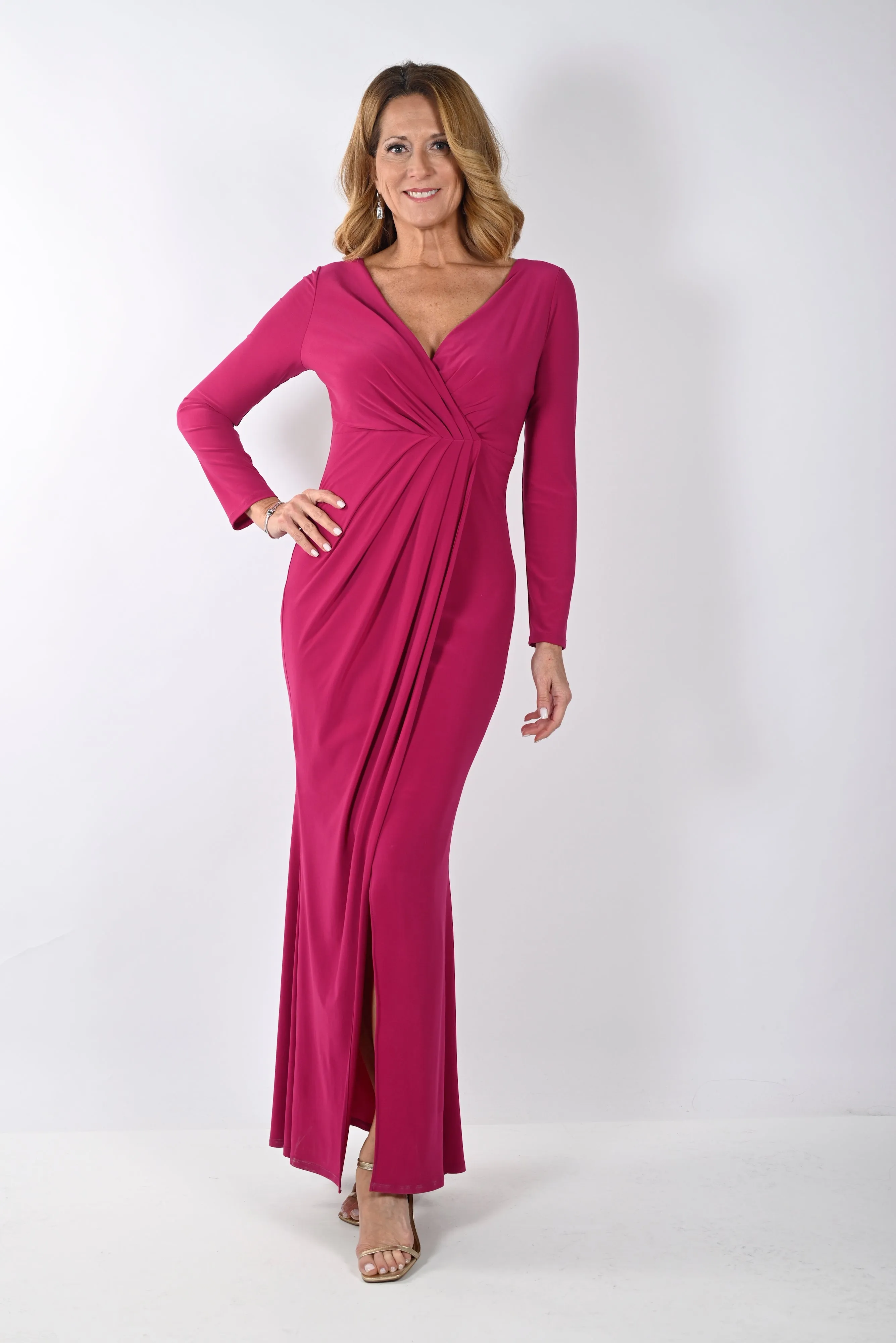 Frank Lyman Fall/Winter 2023 -239019-Knit Dress-Begonia