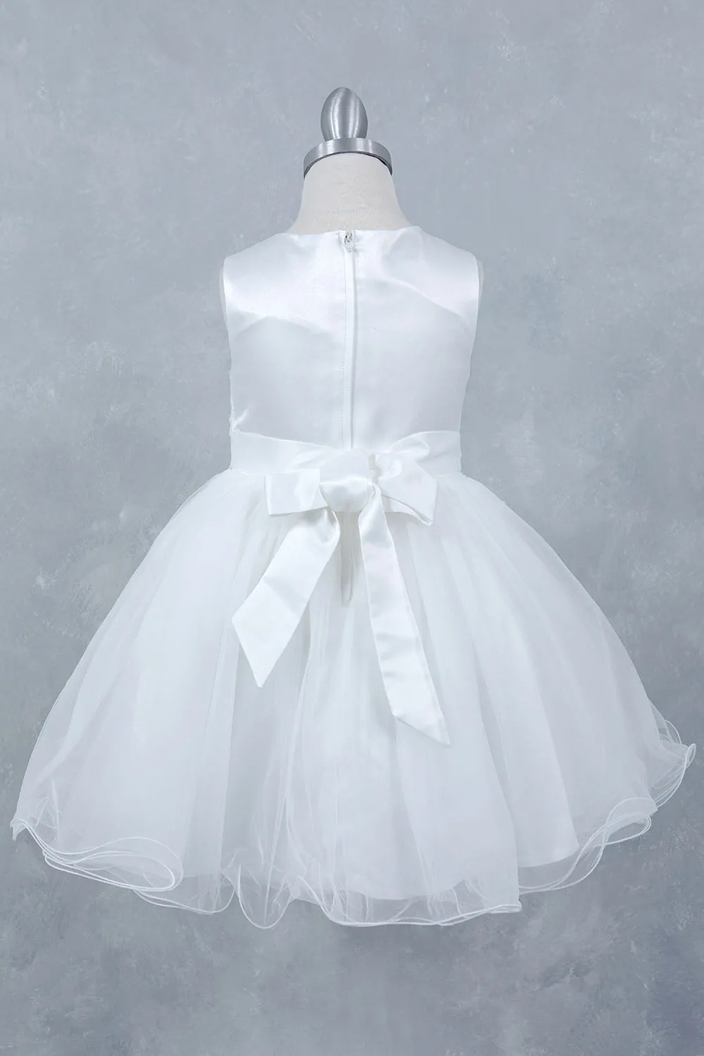 Girls Butterfly Applique Layered Tulle Dress 2-12