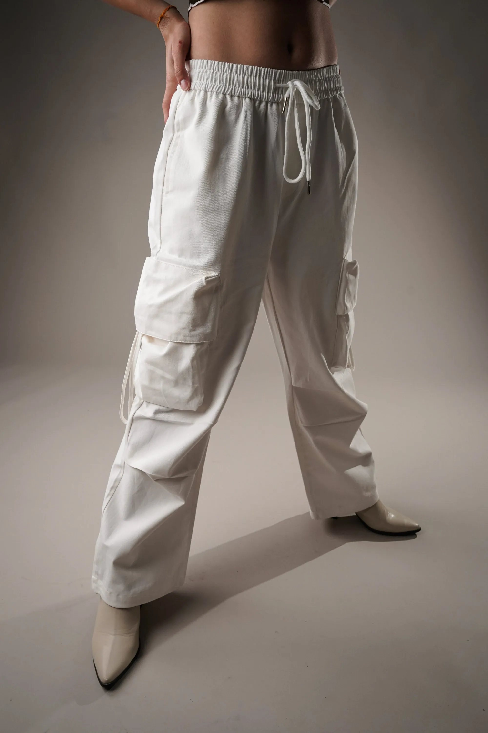 Glacier White Cargo Pants