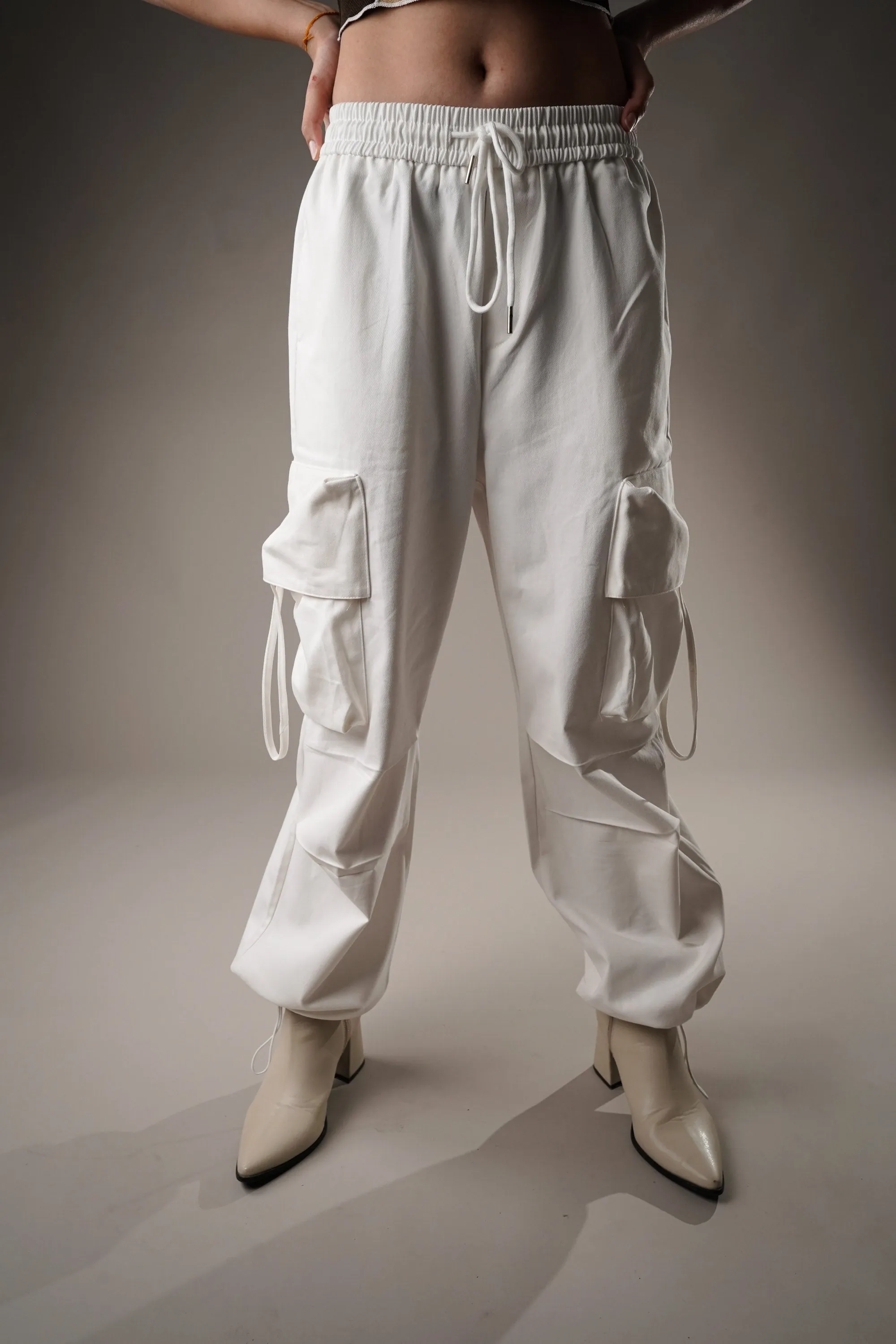 Glacier White Cargo Pants