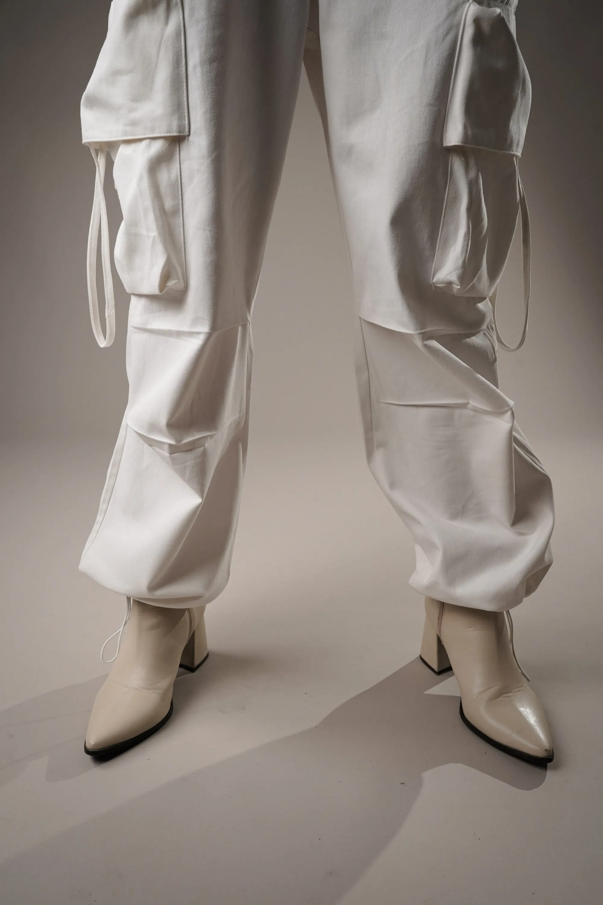 Glacier White Cargo Pants