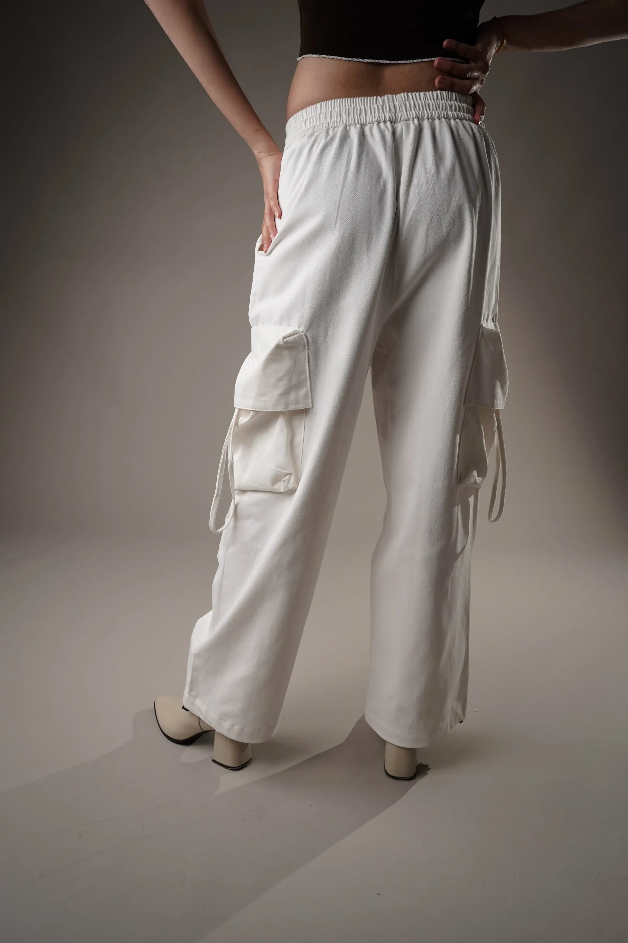 Glacier White Cargo Pants