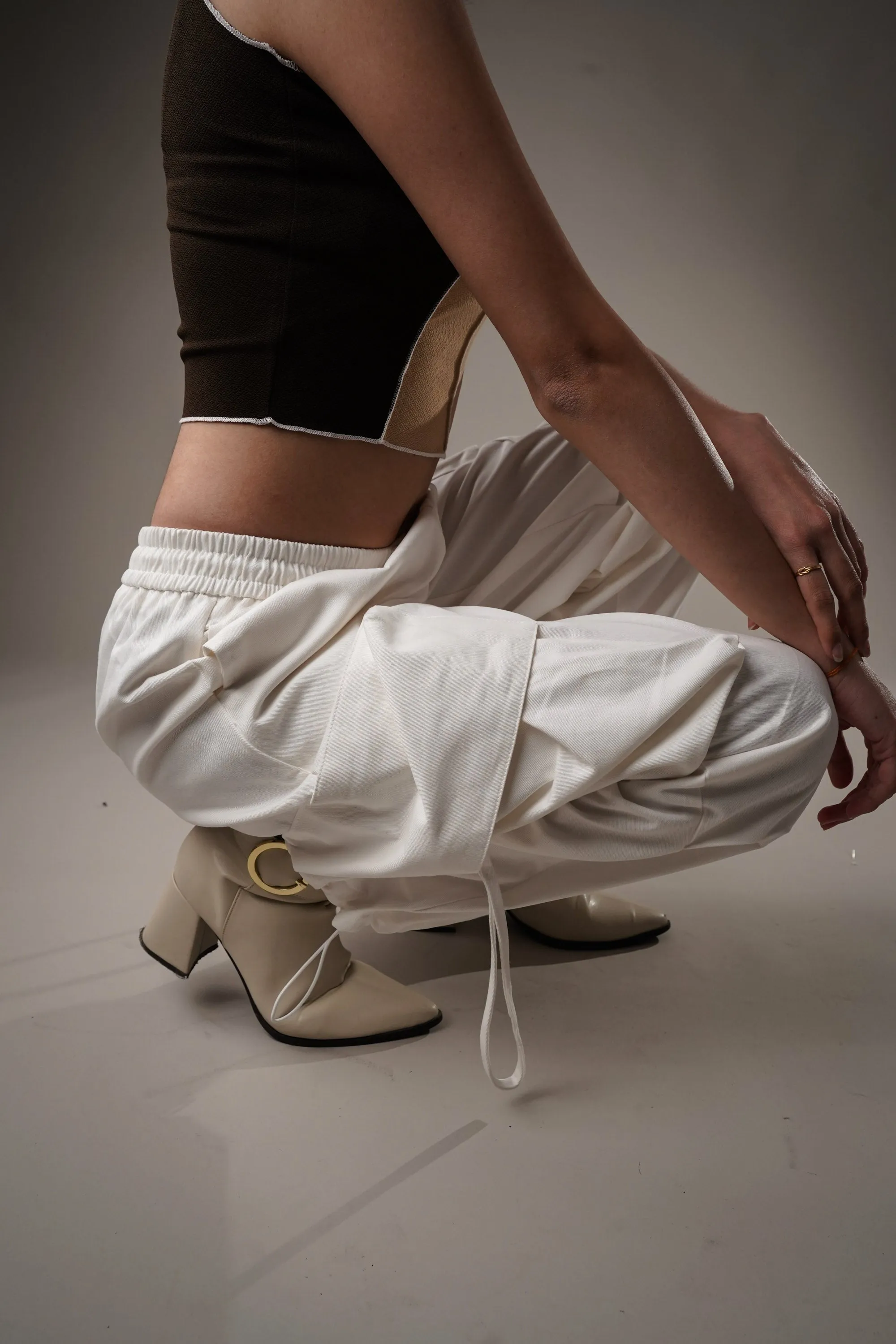 Glacier White Cargo Pants