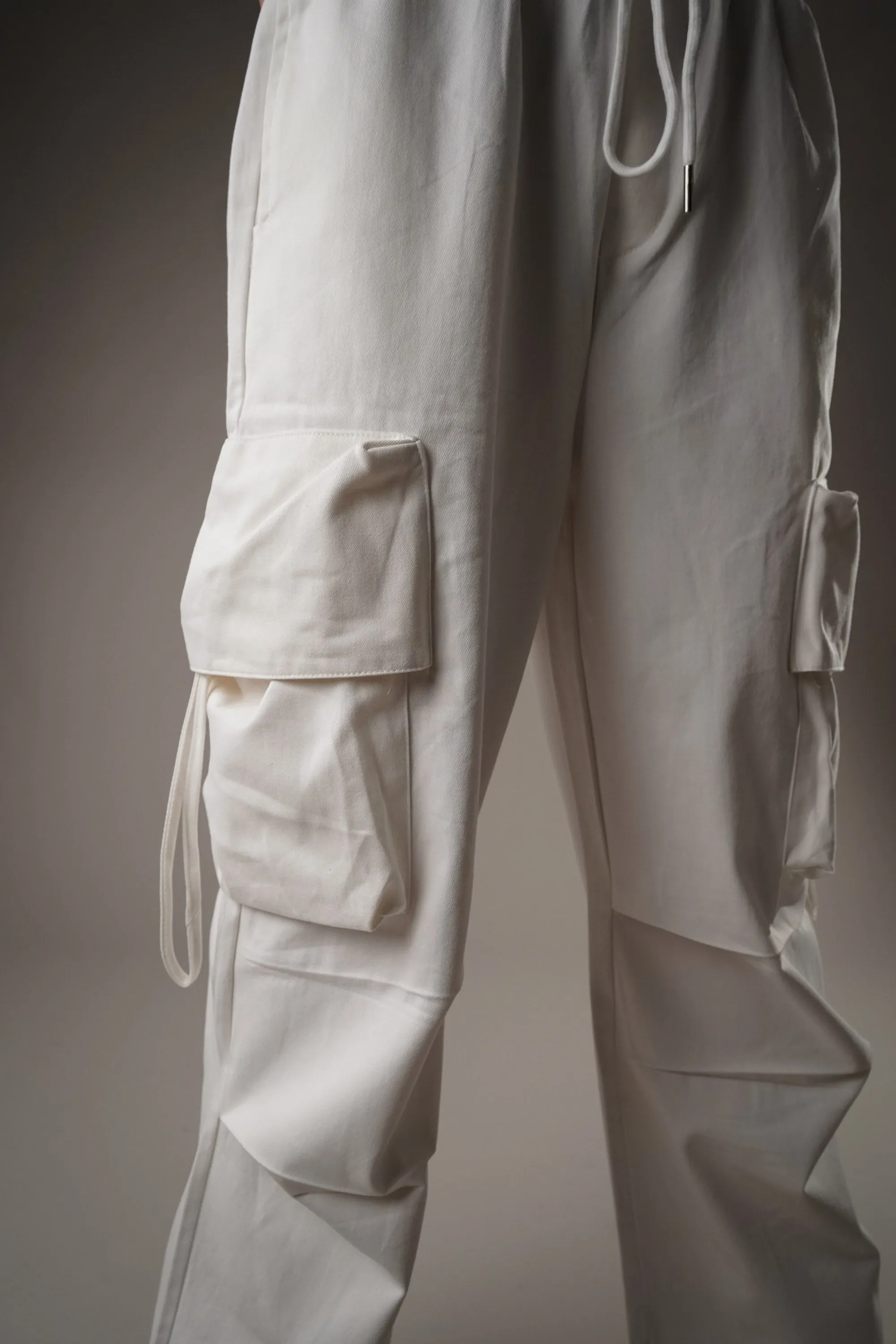 Glacier White Cargo Pants