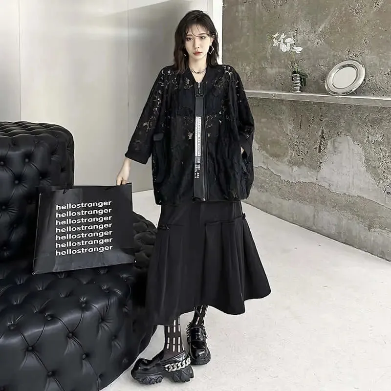 High Waist Skirt for Women's Street Style Army Green Skirt