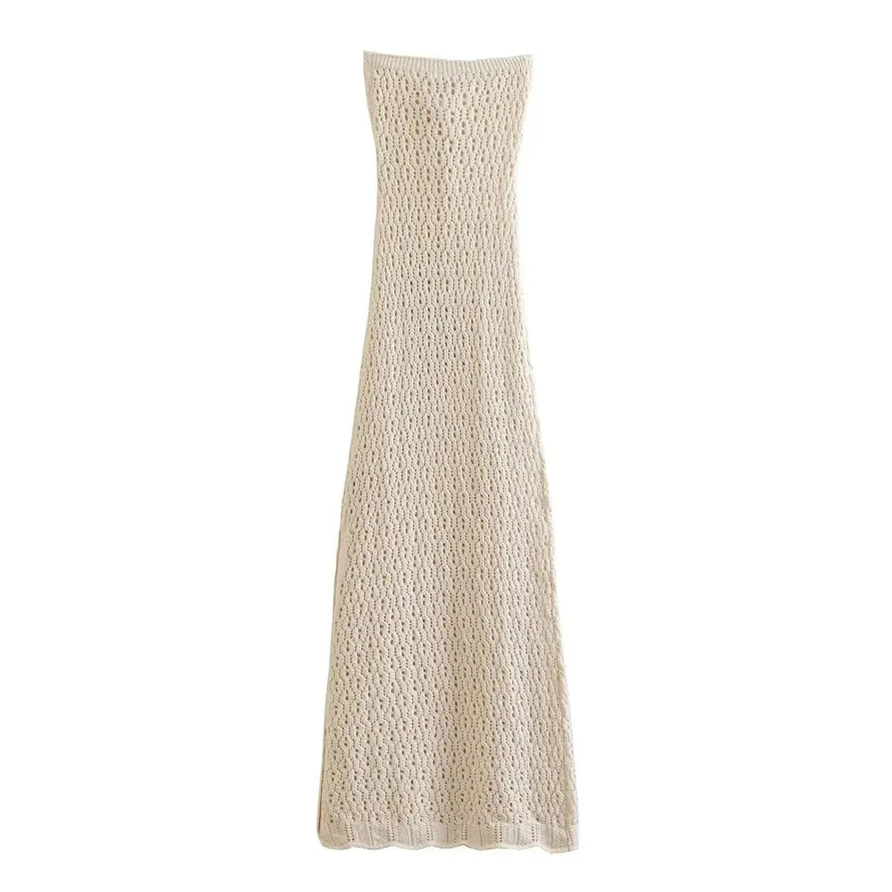 Hollow Mesh Knit Dress