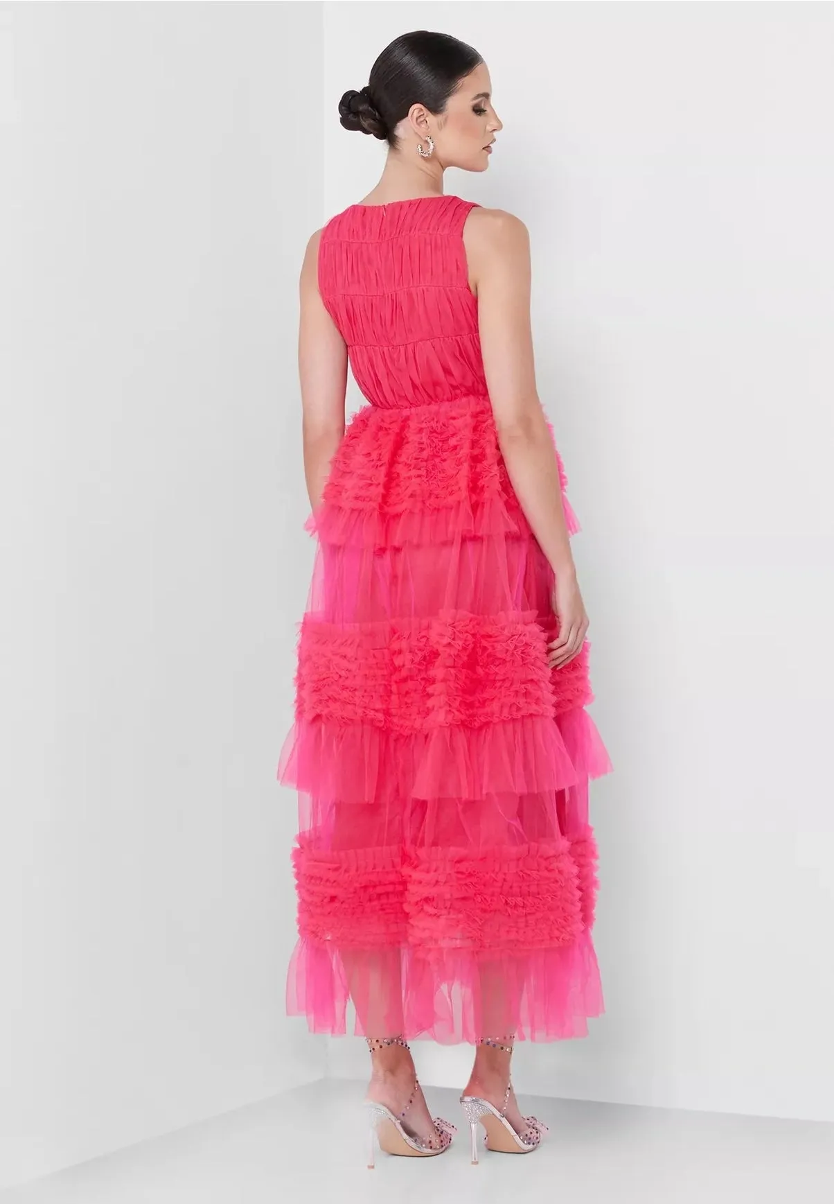 Honor Layered Sleeveless Mesh Dress