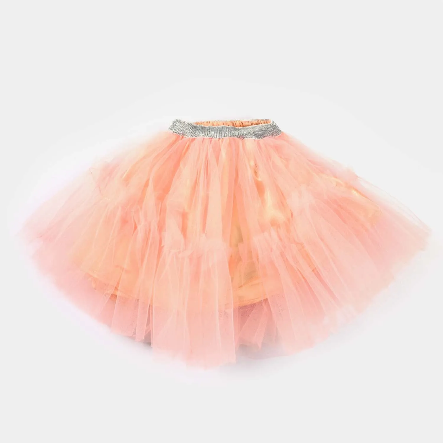 Infant Girls Net Skirt Two Layered-Peach