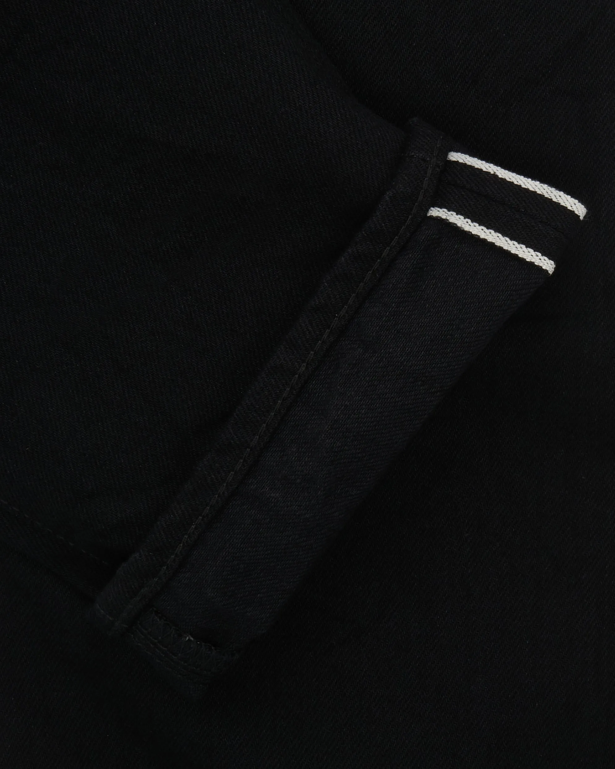 Japan Blue J214 Tapered Fit 14oz Black Selvedge Mens Jeans - Black