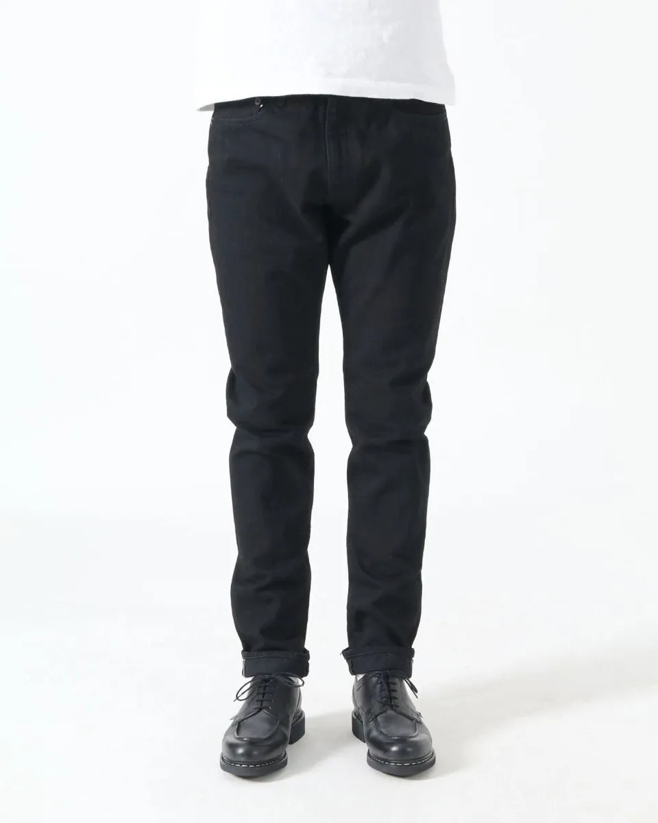 Japan Blue J214 Tapered Fit 14oz Black Selvedge Mens Jeans - Black